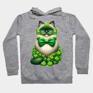 Clover Birman Cat St Patricks Day Hoodie